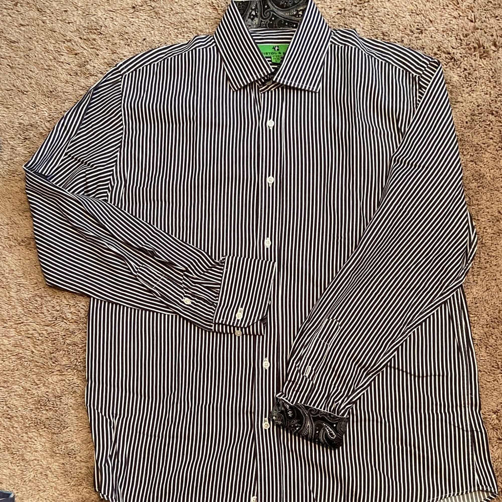 Classic Striped Men's Dress Shirt